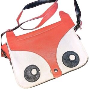 Whimsical Fox Owl Crossbody Bag Faux Leather Animal Purse Kawai Woodland‎
